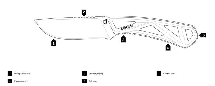 Gerber Exo-Mod Drop Point Orange Gerber