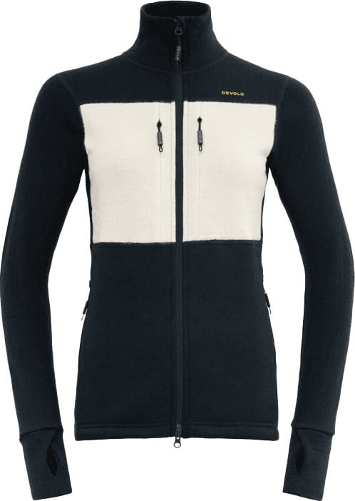 Devold Women's Egga Grid Merino Jacket Ink/offwhite Devold