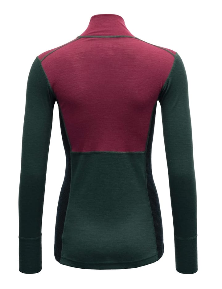 Devold Women's Lauparen Merino 190 Zip Neck Beetroot/Woods/Ink Devold