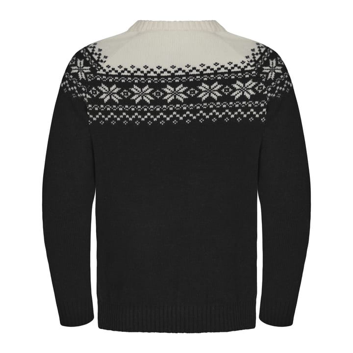 Gridarmor Men's Snøkrystall Round Neck Ullgenser Black/White Gridarmor