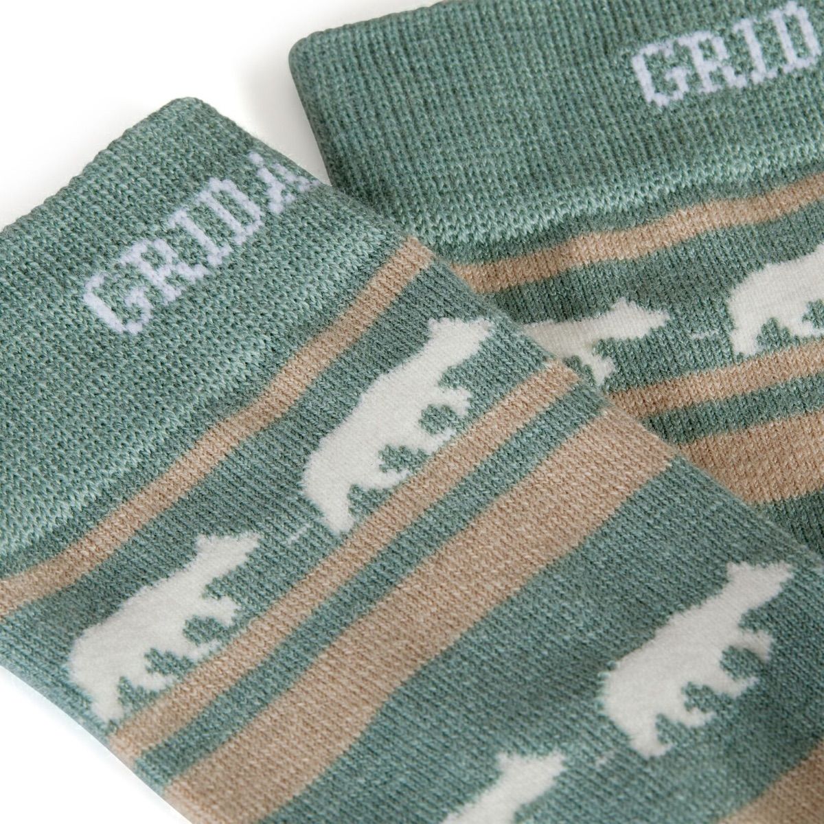 Gridarmor Striped Bear Merino Socks Green Bay