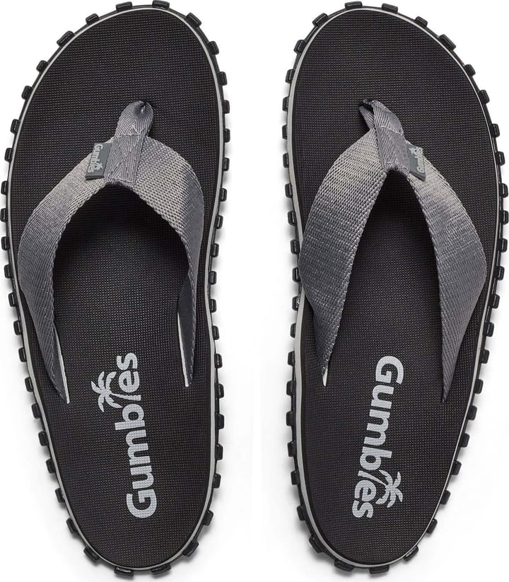 Gumbies Unisex Duckbill Flipflops Black/Grey Gumbies