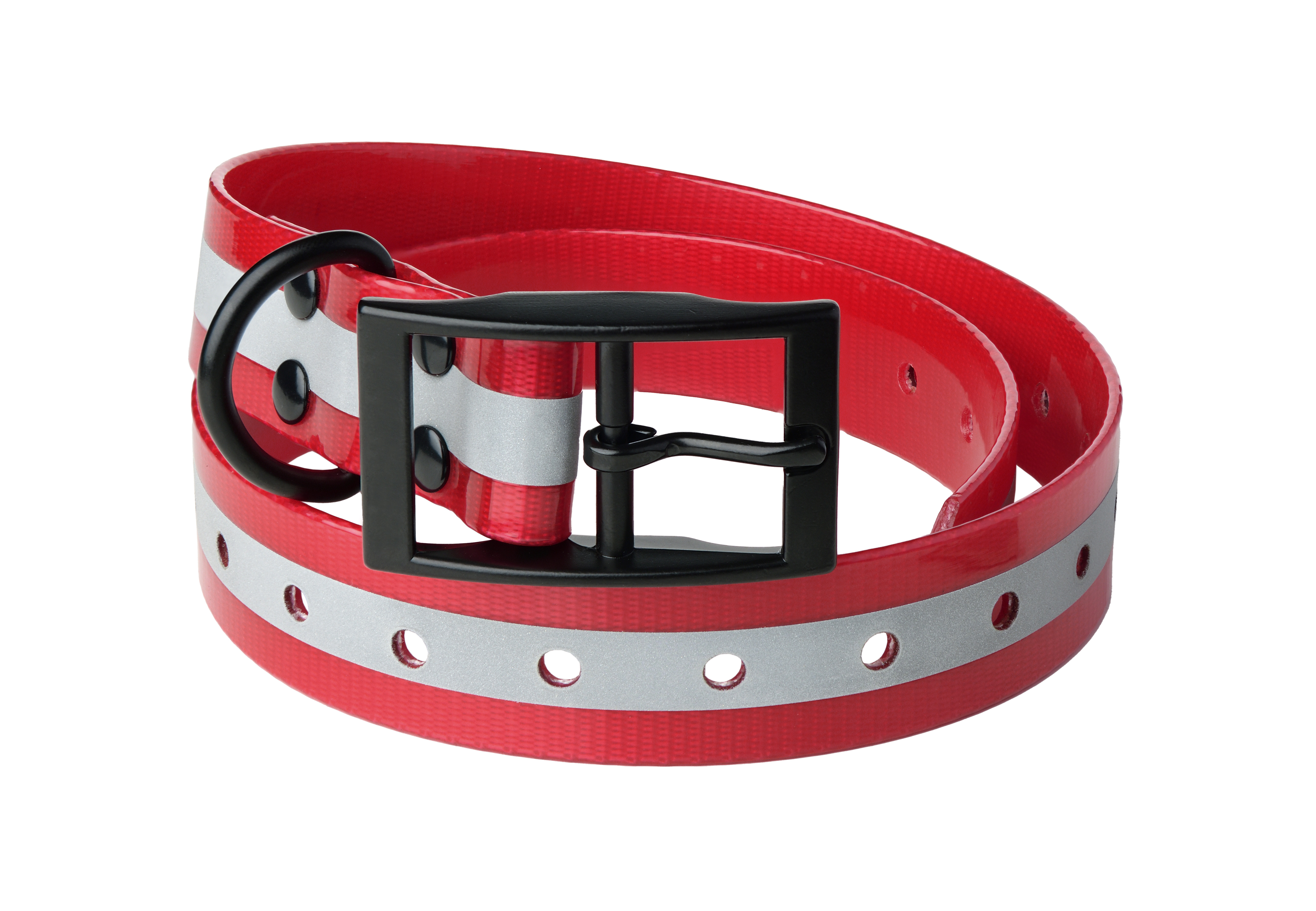 Lafayette Dog Collar Reflective Red