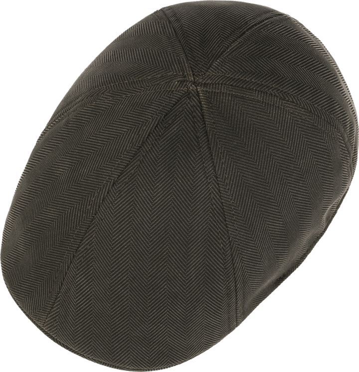 Stetson Men's Herringbone Duck Flat Cap Mud-Black Stetson