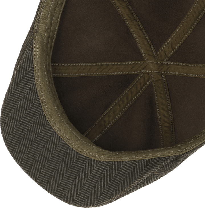 Stetson Men's Herringbone Duck Flat Cap Mud-Black Stetson