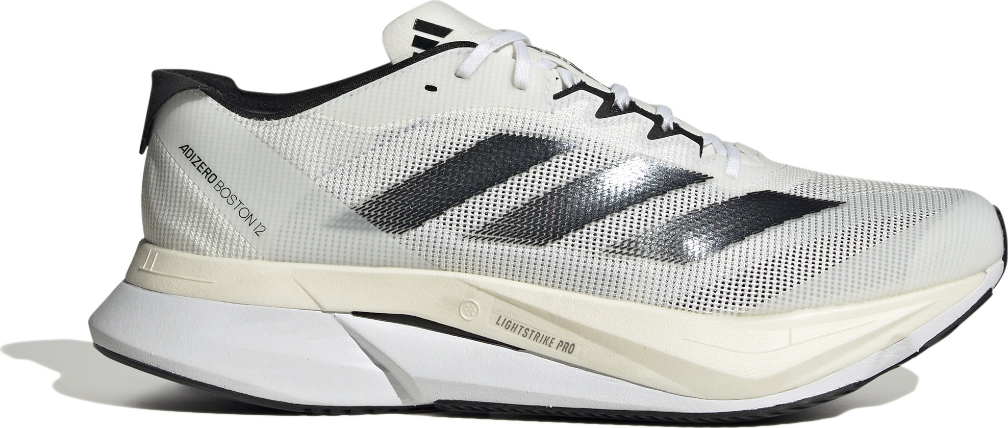 Adidas Men's Adizero Boston 12 Grey/Core Black/White, 42 2/3