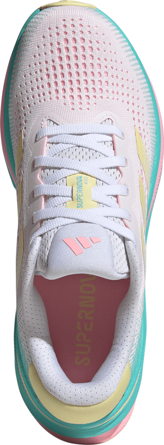 Adidas Women's Supernova Rise Running Shoes FTWR White/Almost Yellow/Flash Aqua Adidas