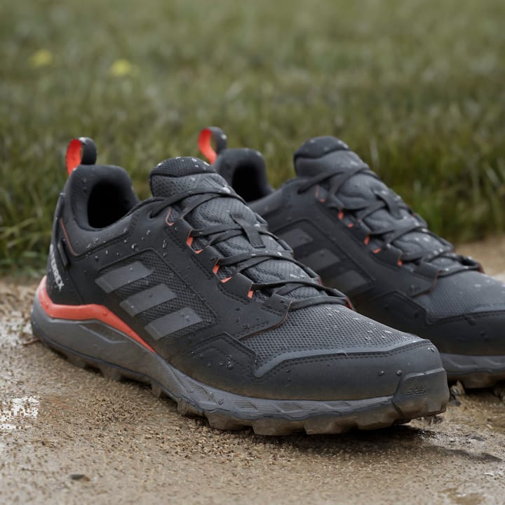 Adidas Men's Tracerocker 2.0 GORE-TEX Trail Running Shoes Grey Six/Grey Four/Impact Orange Adidas