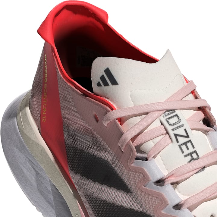 Adidas Women's Adizero Boston 12 Shoes Sandy Pink/Aurora Met./Solar Red Adidas