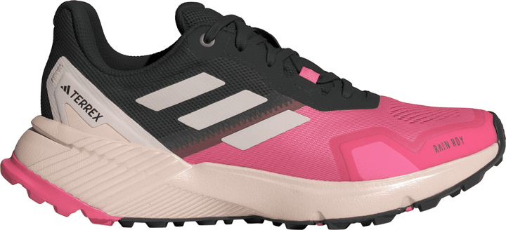 Adidas Women's Terrex Soulstride RAIN.RDY Trail Running Shoes Pink Fusion/Putty Mauve/Core Black Adidas