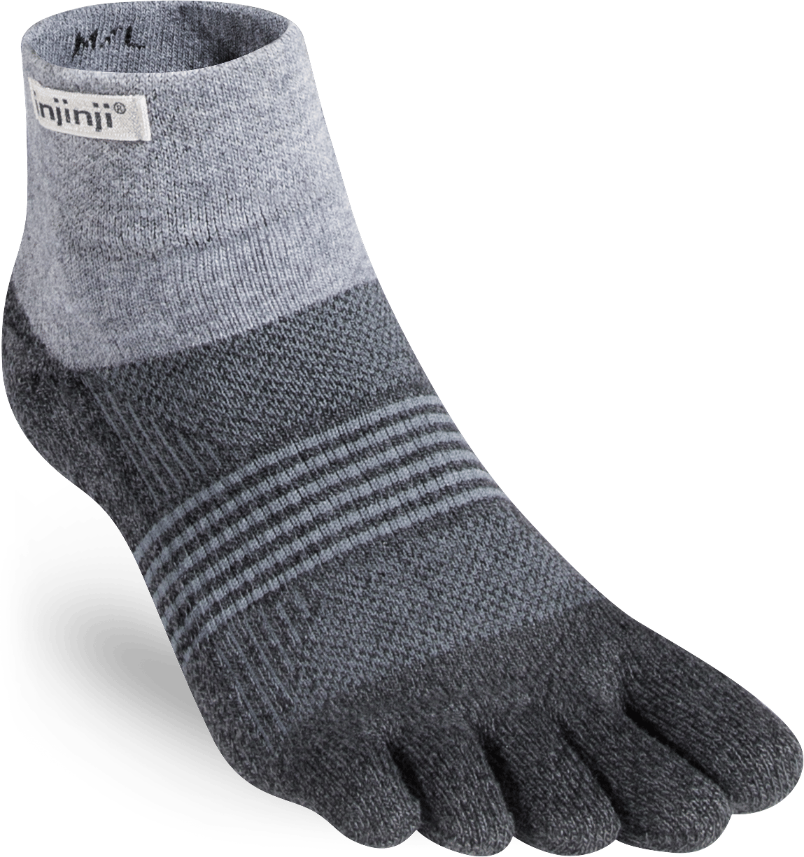 Injinji Women's Trail Midweight Mini-C Coolmax Granite