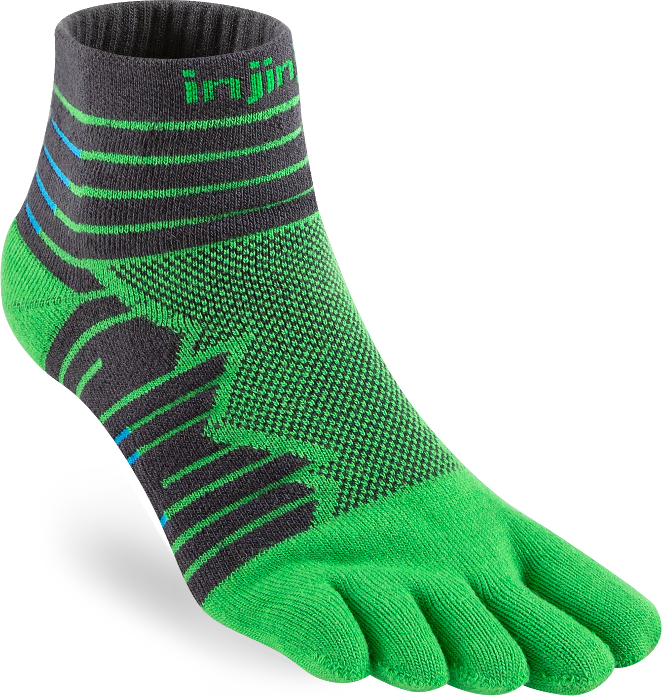 Injinji Men’s Ultra Run Mini-Crew Emerald