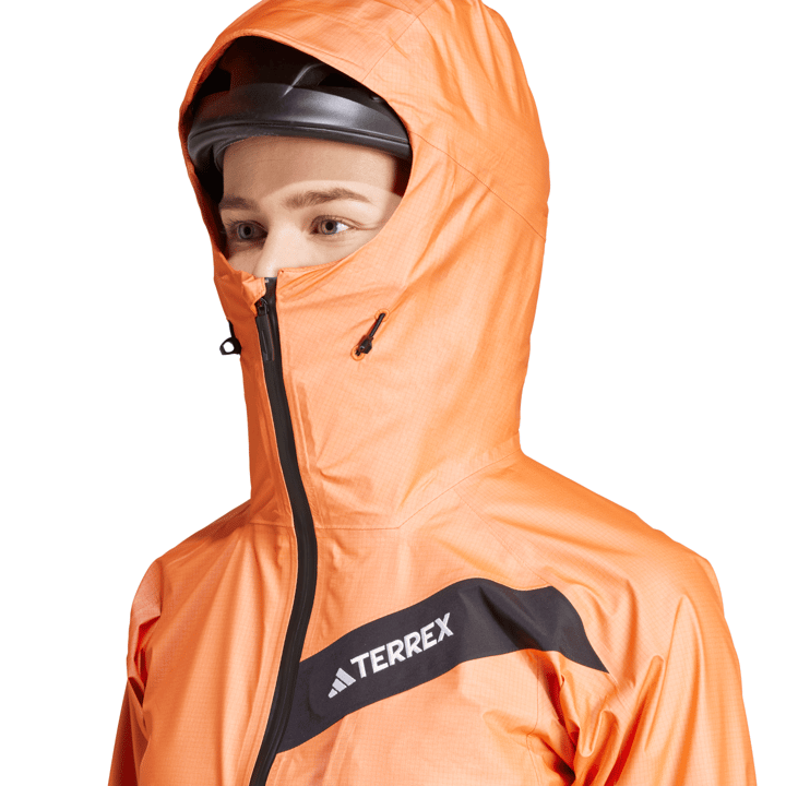 Adidas Women's Terrex Techrock Light GORE-TEX Active Rain Jacket Semi Impact Orange Adidas