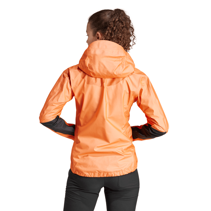 Adidas Women's Terrex Techrock Light GORE-TEX Active Rain Jacket Semi Impact Orange Adidas