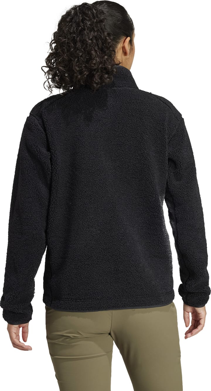 Adidas Women's Terrex Xploric High Pile Fleece Pullover Sweatshirt Black Adidas