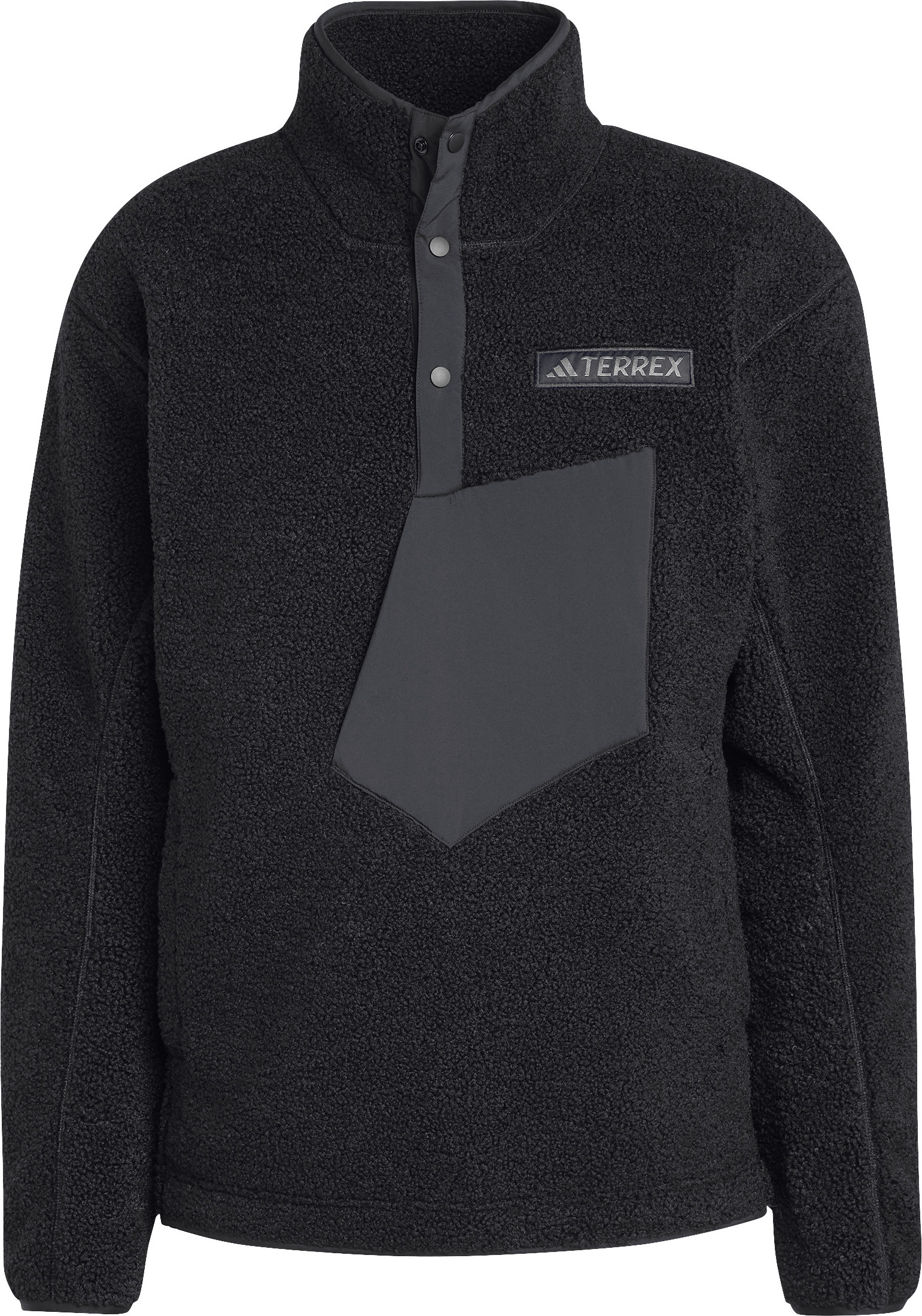 Adidas Men’s Terrex Xploric High Pile Fleece Pullover Sweatshirt Black