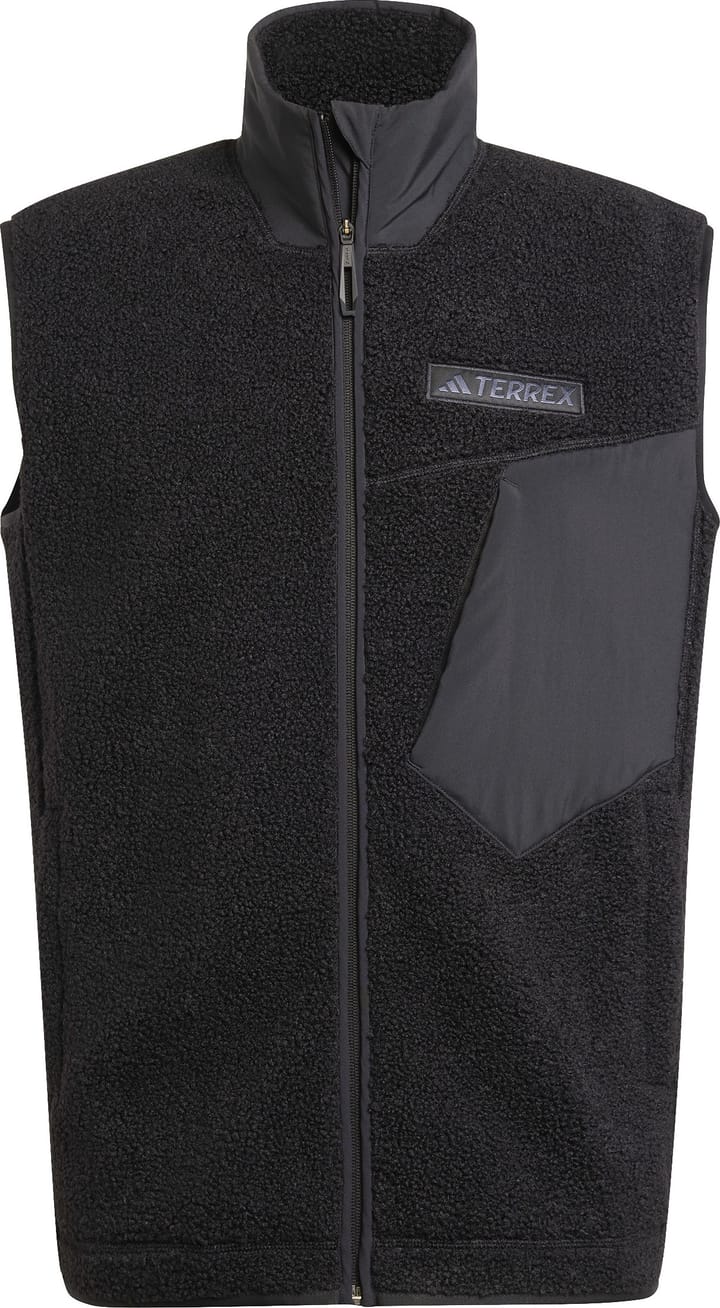 Adidas Men's Terrex Xploric High Pile Fleece Vest Black Adidas