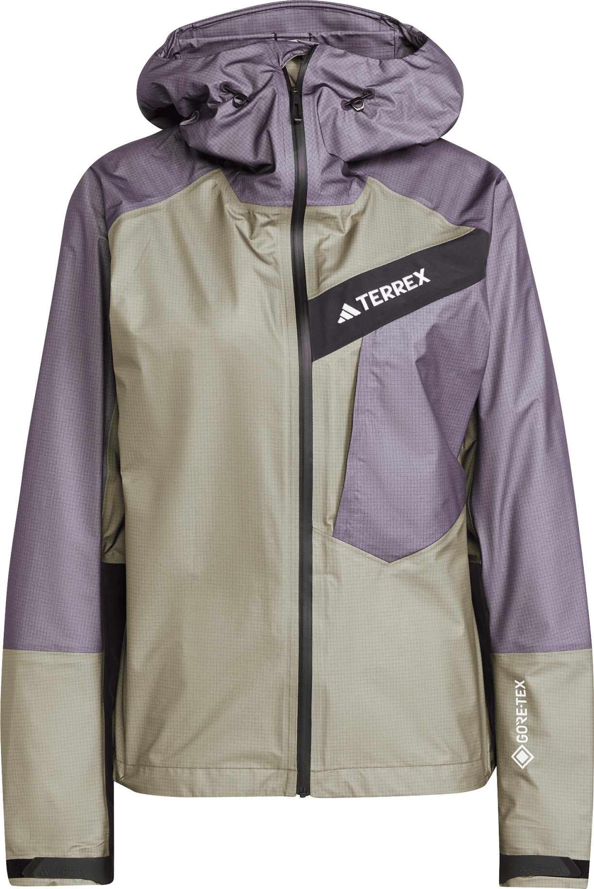 Adidas Women’s Terrex Techrock Light GORE-TEX Active Rain Jacket Olive Strata/Aurora Black