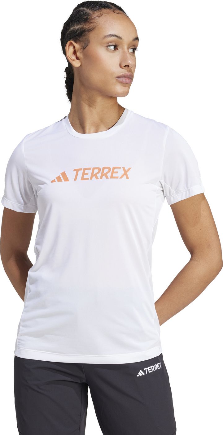 Adidas Women's Terrex Mt Log Tech Tee White Adidas