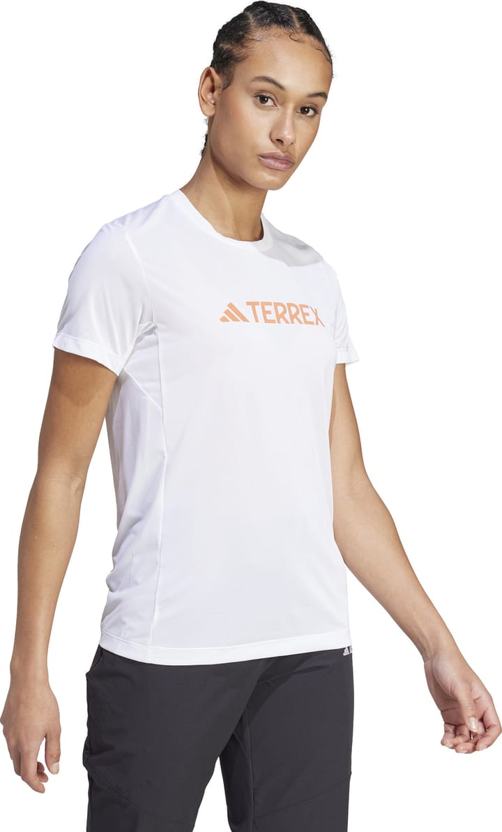 Adidas Women's Terrex Mt Log Tech Tee White Adidas