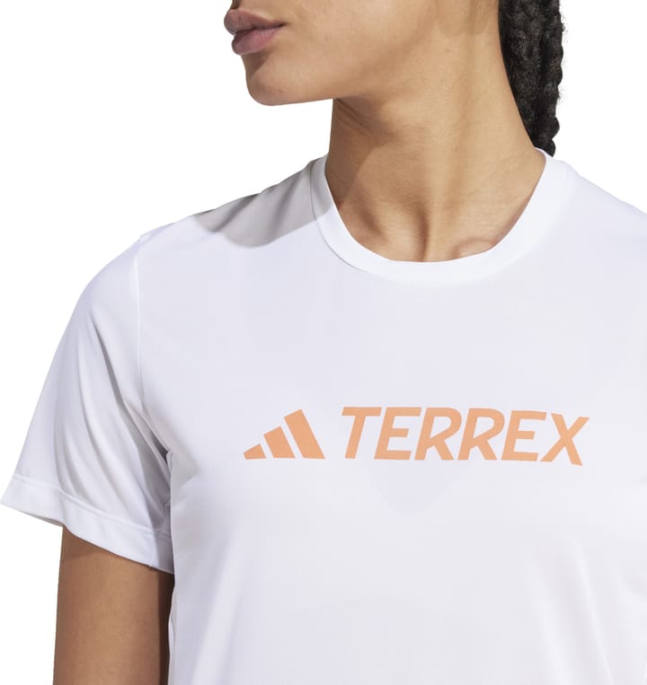 Adidas Women's Terrex Mt Log Tech Tee White Adidas