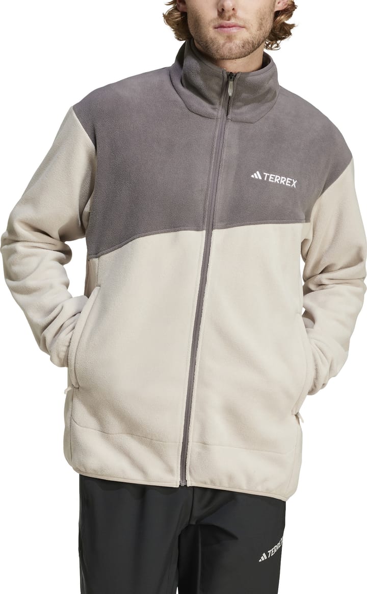 Adidas Men's Terrex Multi Full-Zip Fleece Jacka Wonder Beige/CharCoal Adidas