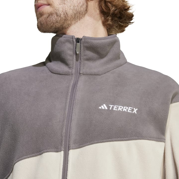 Adidas Men's Terrex Multi Full-Zip Fleece Jacka Wonder Beige/CharCoal Adidas