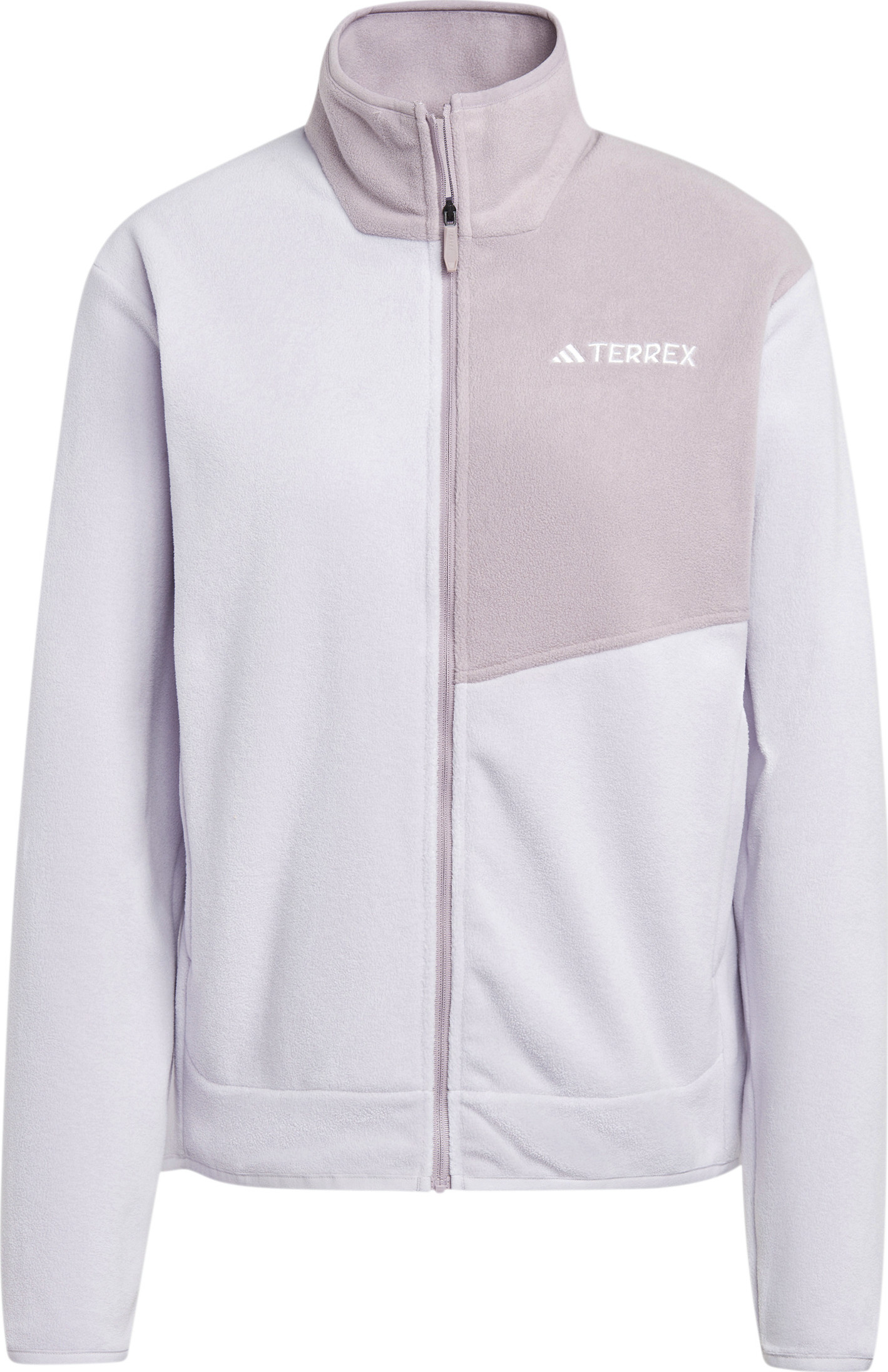 Adidas Women's Terrex Multi Full-Zip Fleece Jacket Silver Dawn/Preloved Fig, S