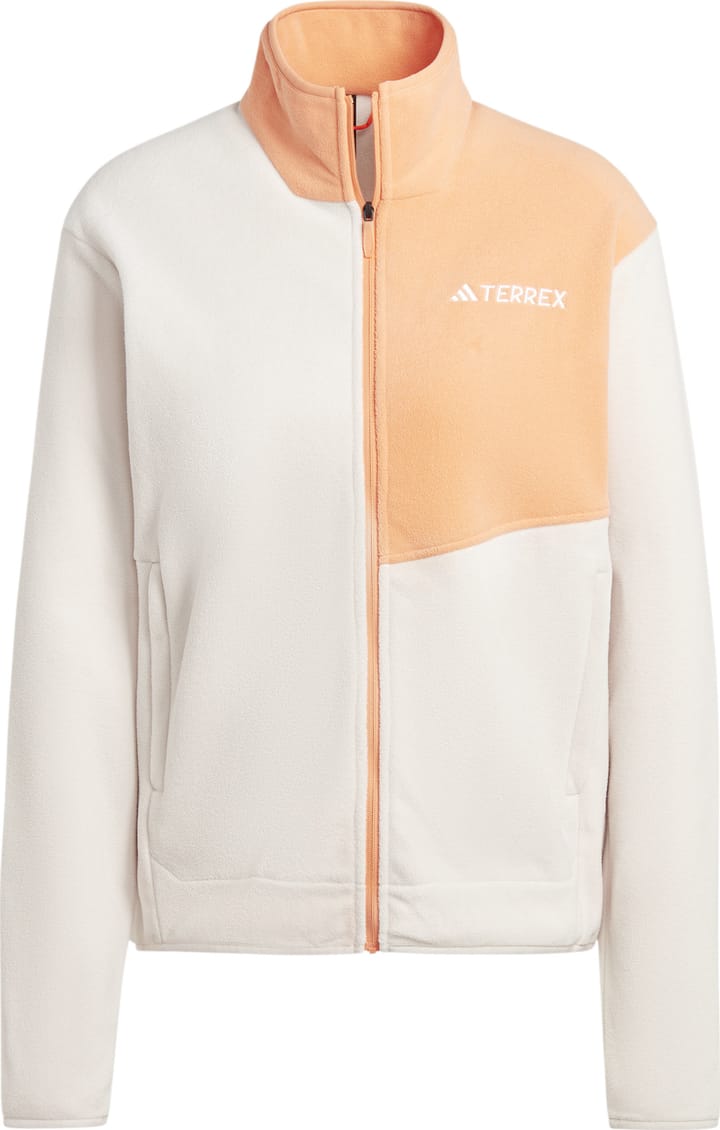 Adidas Women's Multi Full-Zip Fleece Jacket Putty Mauve/Amber Tint Adidas