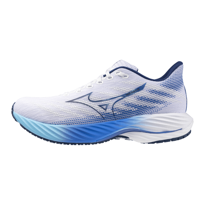 Mizuno Men's Wave Rider 28 White/Estate Blue/Mugen Blue Mizuno