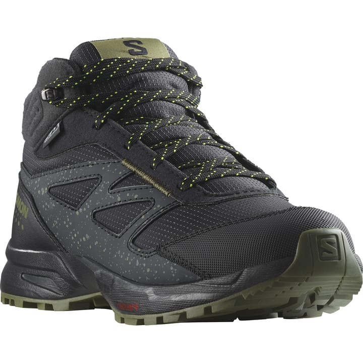 Salomon Juniors' Outway Mid ClimaSalomon Waterproof Phantom/Black/Safety Yellow Salomon