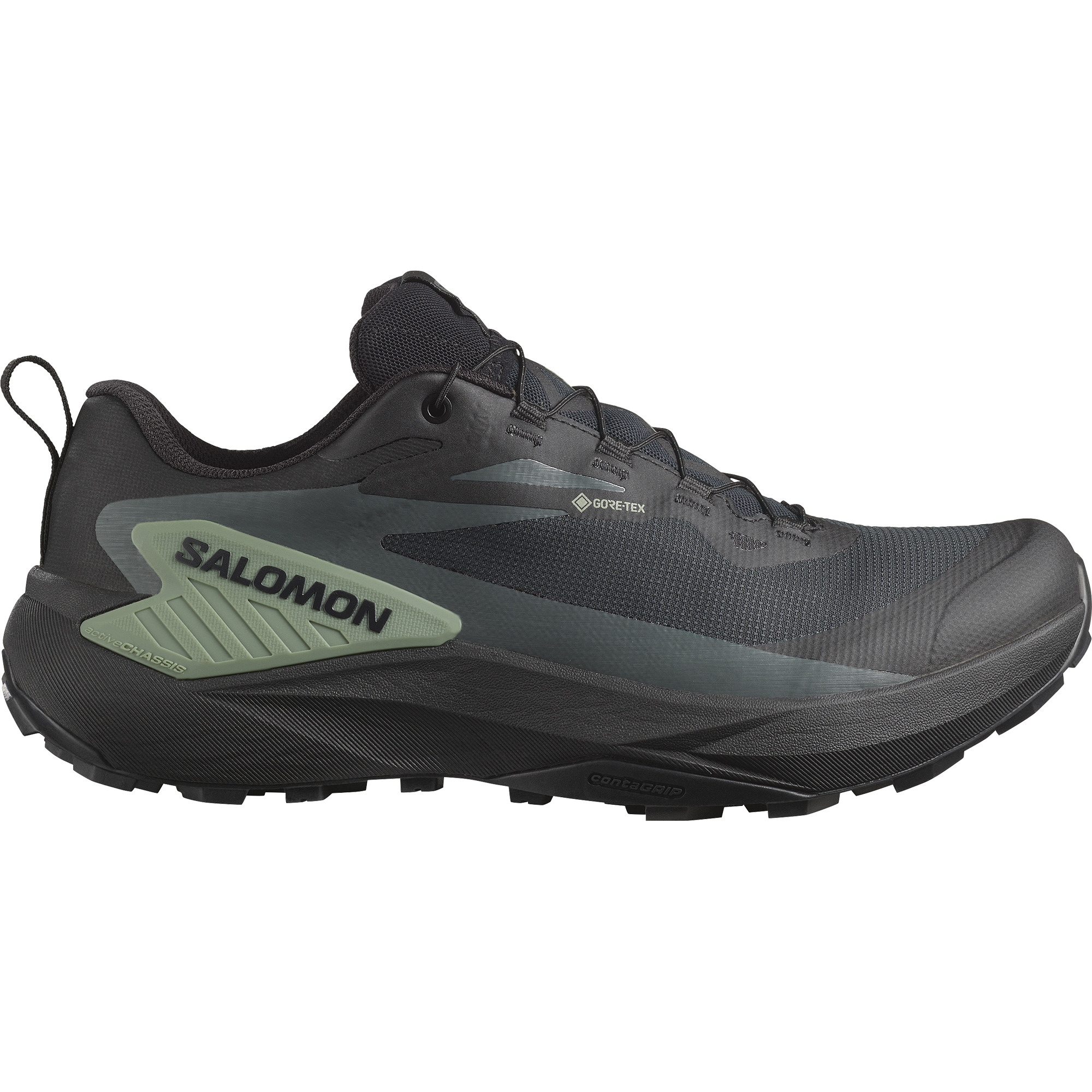 Salomon Men’s Genesis GORE-TEX Black/Agave Green/Urban Chic