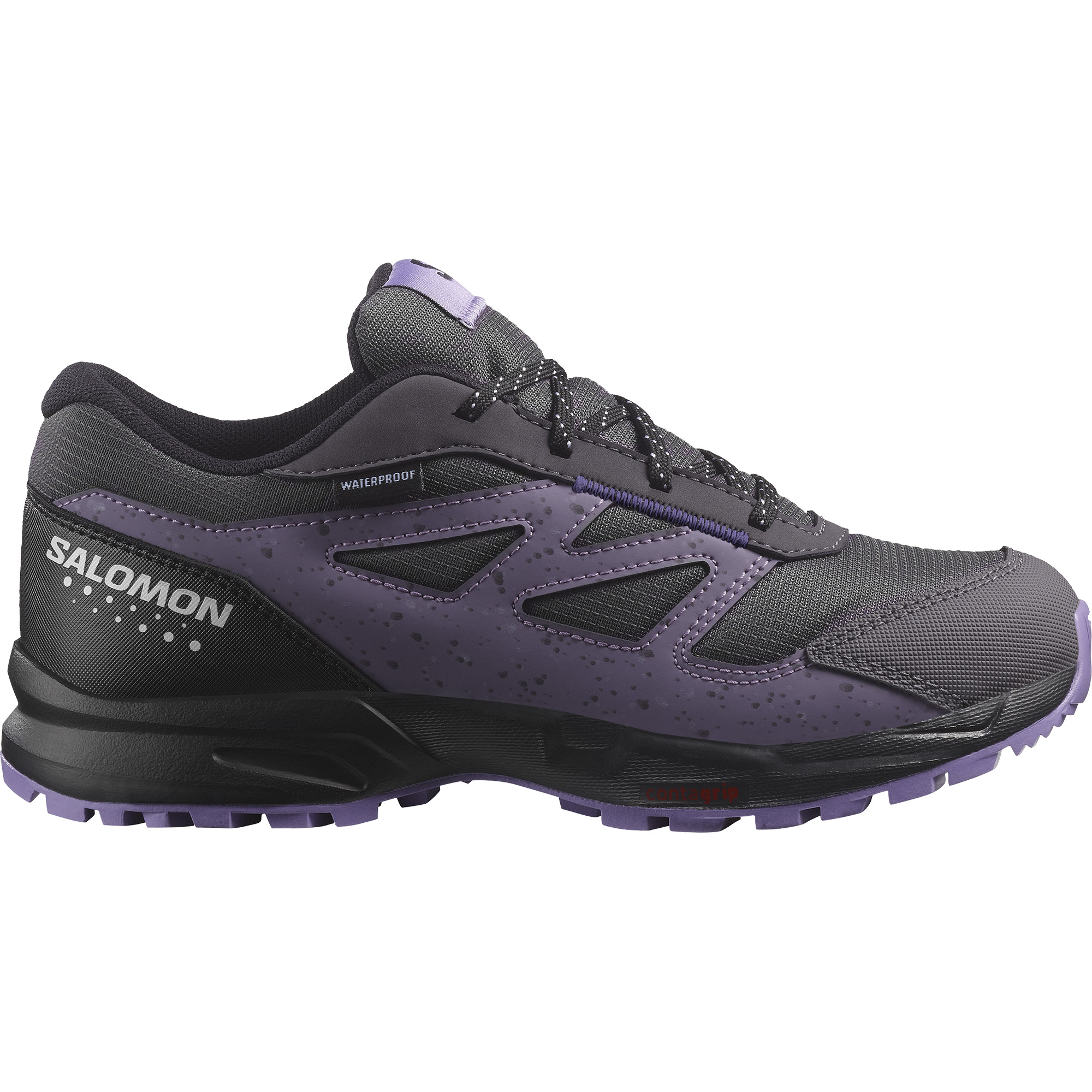 Salomon Juniors’ Outway ClimaSalomon Waterproof Nine Iron/Cadet/Aster Purple