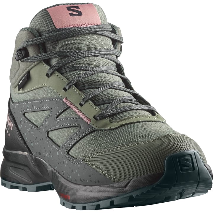 Salomon Juniors' Outway Mid ClimaSalomon Waterproof Agave Green/Black/Cadet Salomon