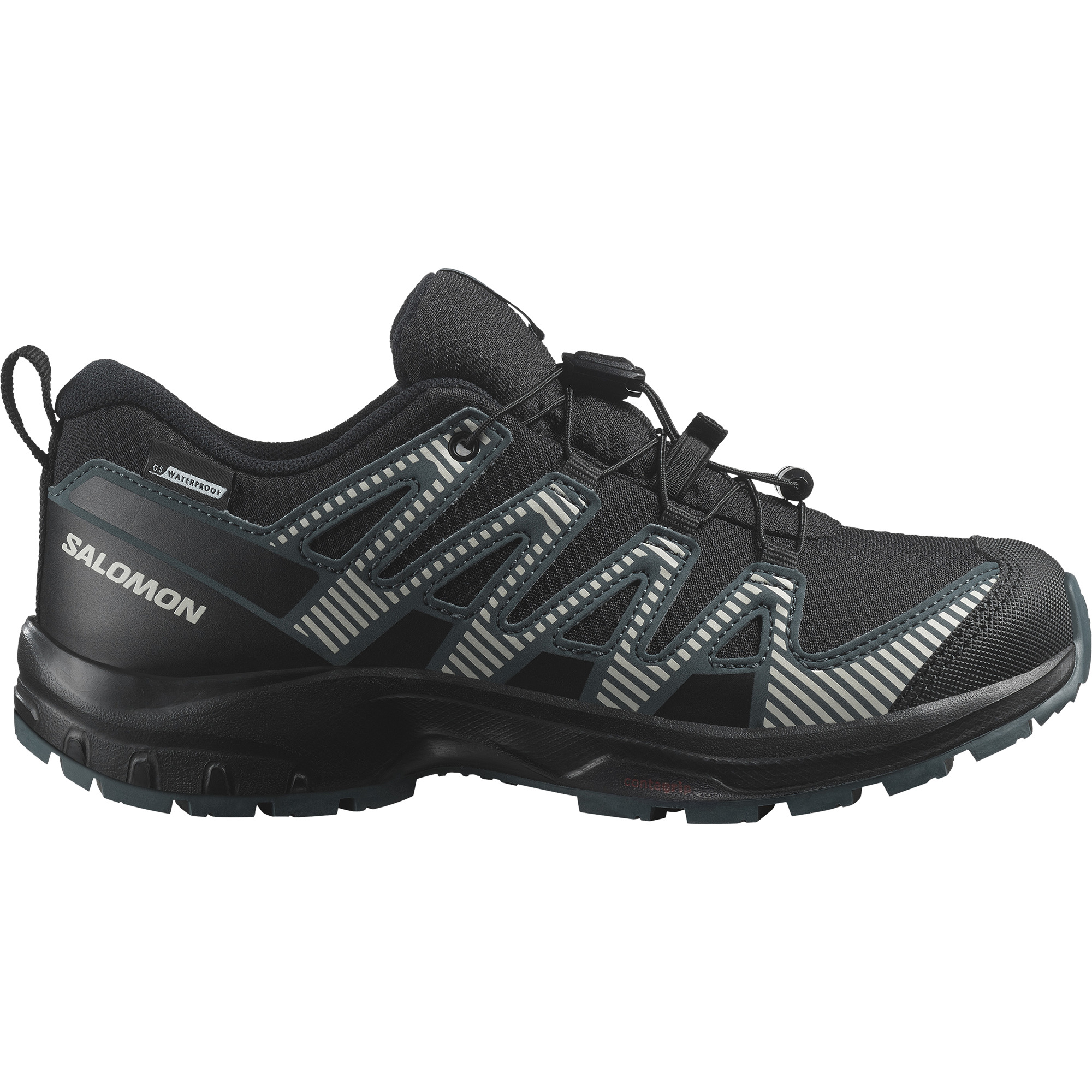 Salomon Juniors’ XA Pro V8 ClimaSalomon Waterproof Black/Phantom/Dark Slate