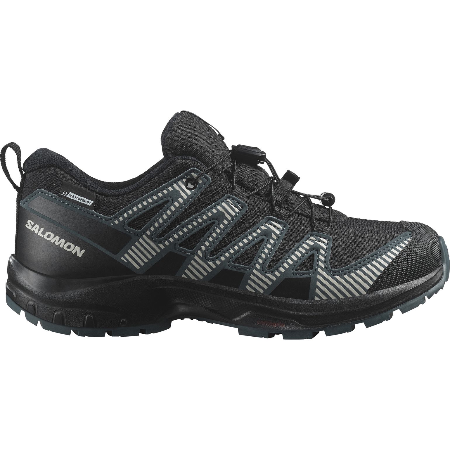 Salomon Juniors' XA Pro V8 ClimaSalomon Waterproof Black/Phantom/Dark Slate