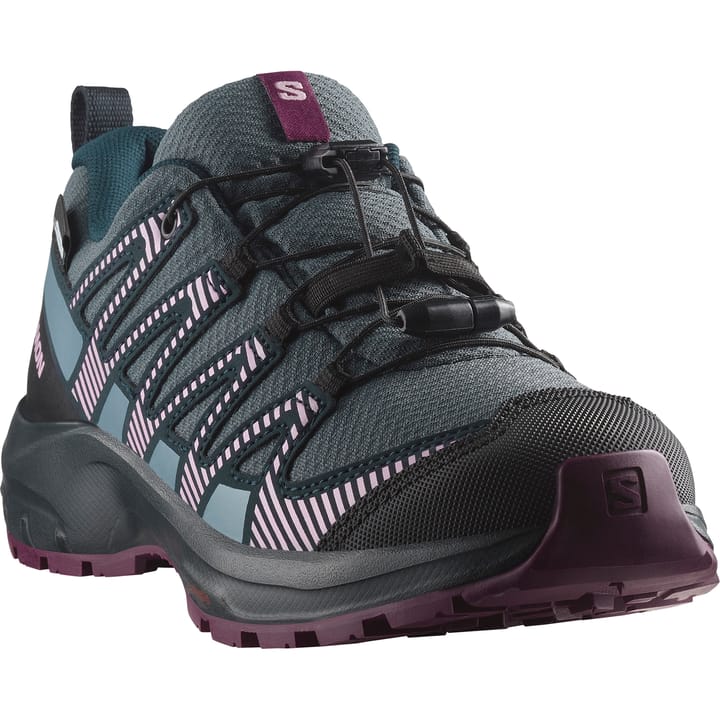 Salomon Juniors' XA Pro V8 ClimaSalomon Waterproof Neptune/Carbon/Plum Caspia Salomon