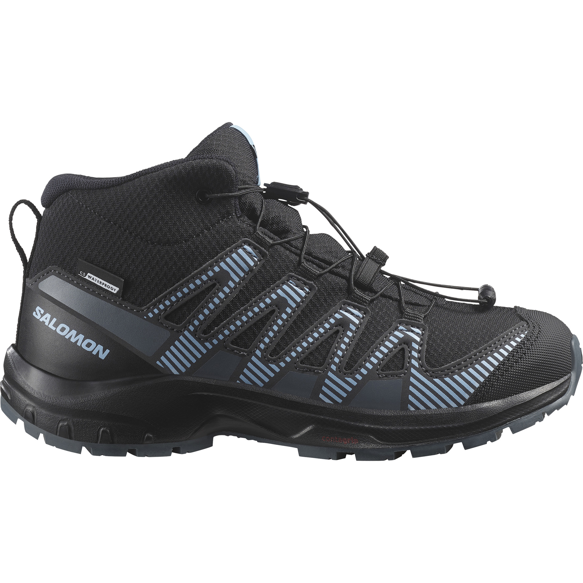 Salomon Juniors’ XA Pro V8 Mid Climasalomon Waterproof Black/Neptune/Alaskan Blue