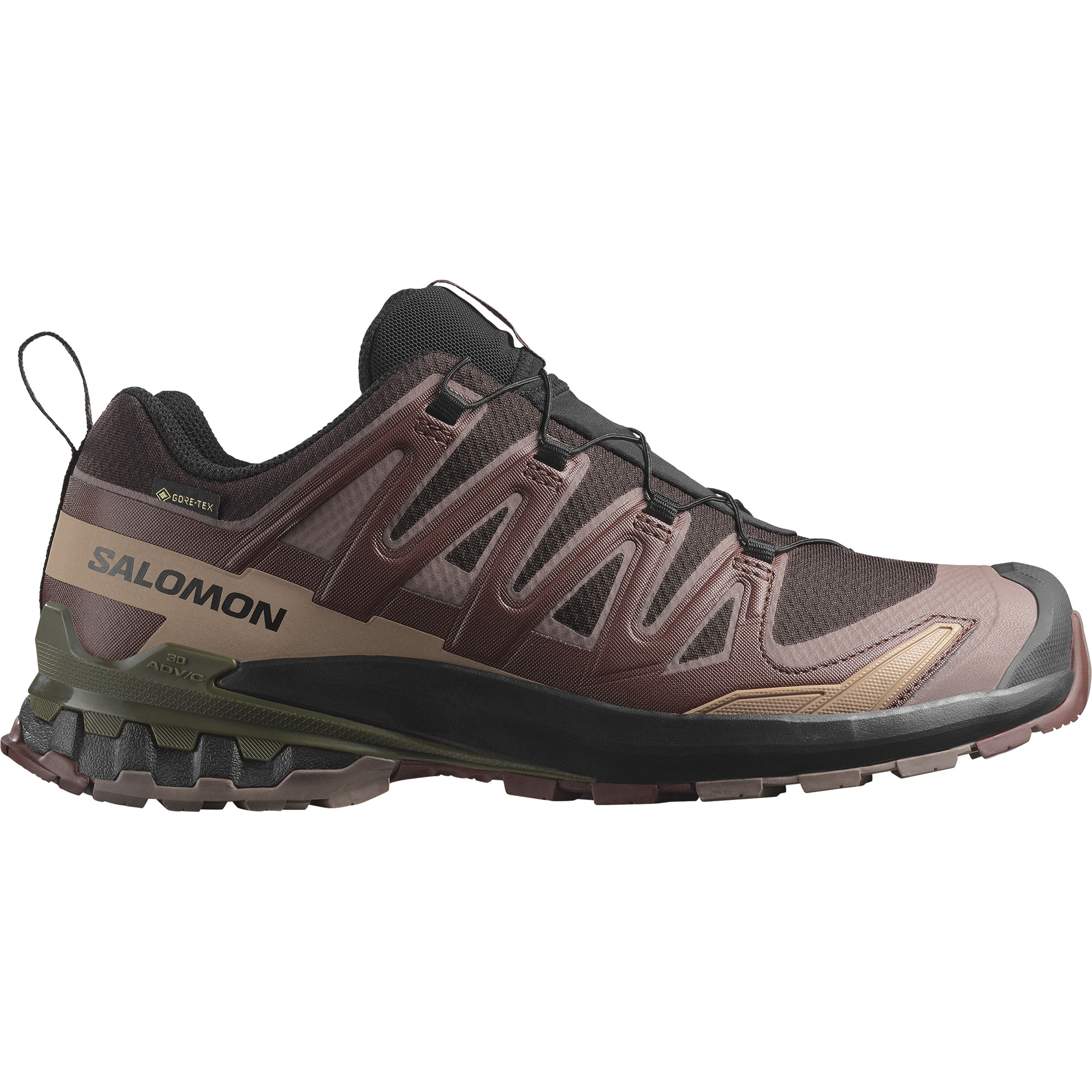 Salomon Men’s XA Pro 3D V9 GORE-TEX Black Coffee/Rum Raisin/Olive Night