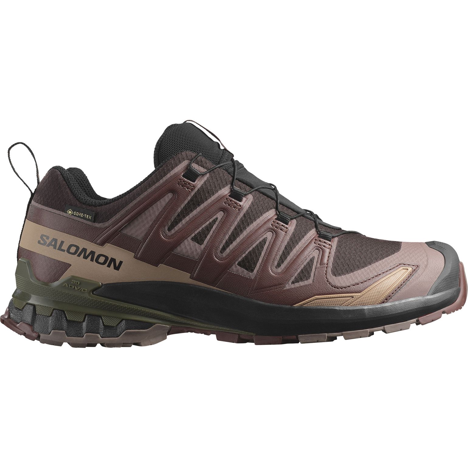 Salomon Men's XA Pro 3D V9 GORE-TEX Black Coffee/Rum Raisin/Olive Night