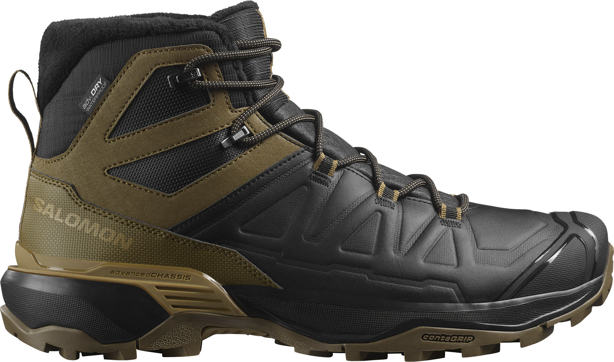 Salomon Men’s X Ultra Snowpilot Waterproof Black/Military Olive/Gothic Olive