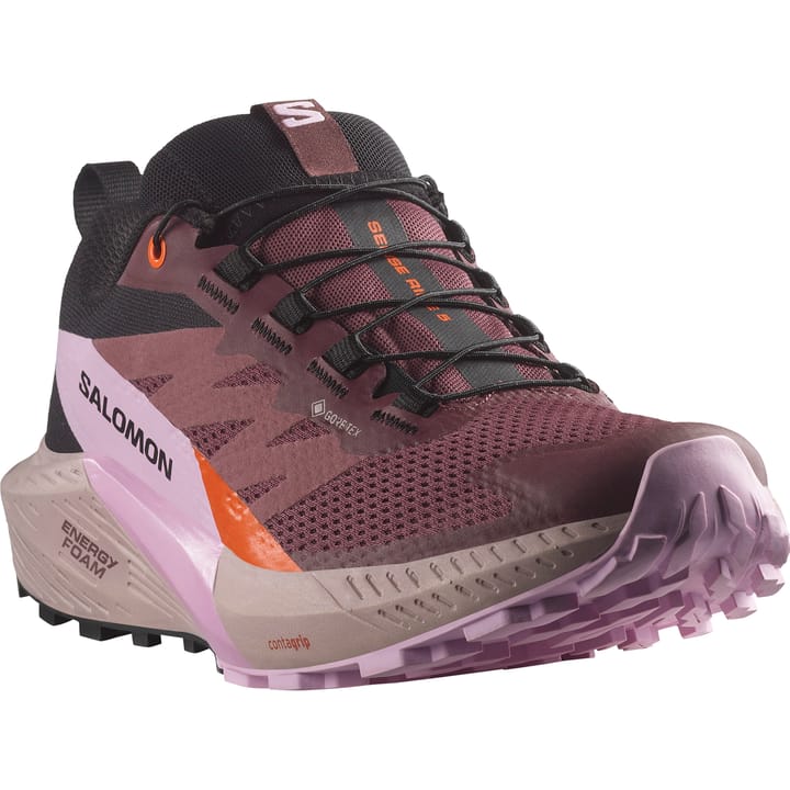 Salomon Women's Sense Ride 5 GORE-TEX Catawba Grape/Orchid Bouquet/Cherry Tomato Salomon