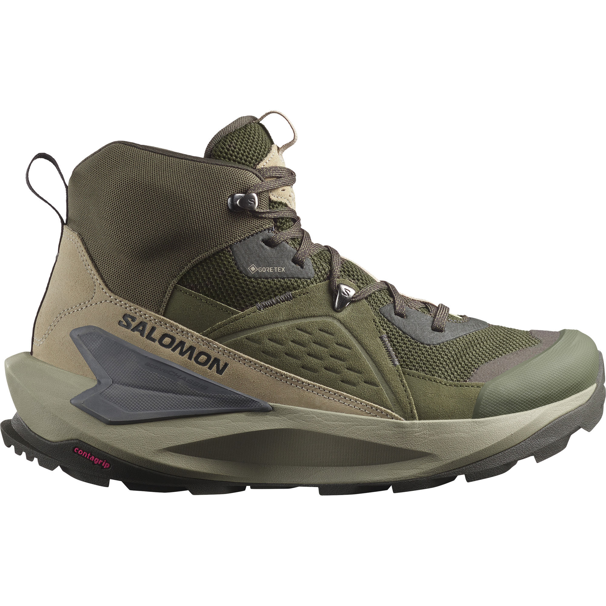 Salomon Men’s Elixir Mid GORE-TEX Peat/Vintage Khaki/Castlerock