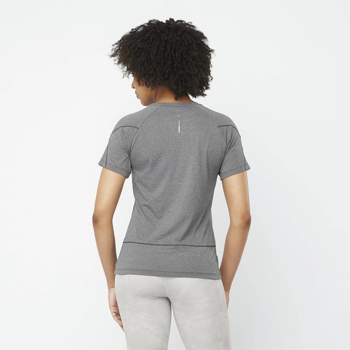 Salomon Women's Cross Run Tee Deep Black/Heather Salomon