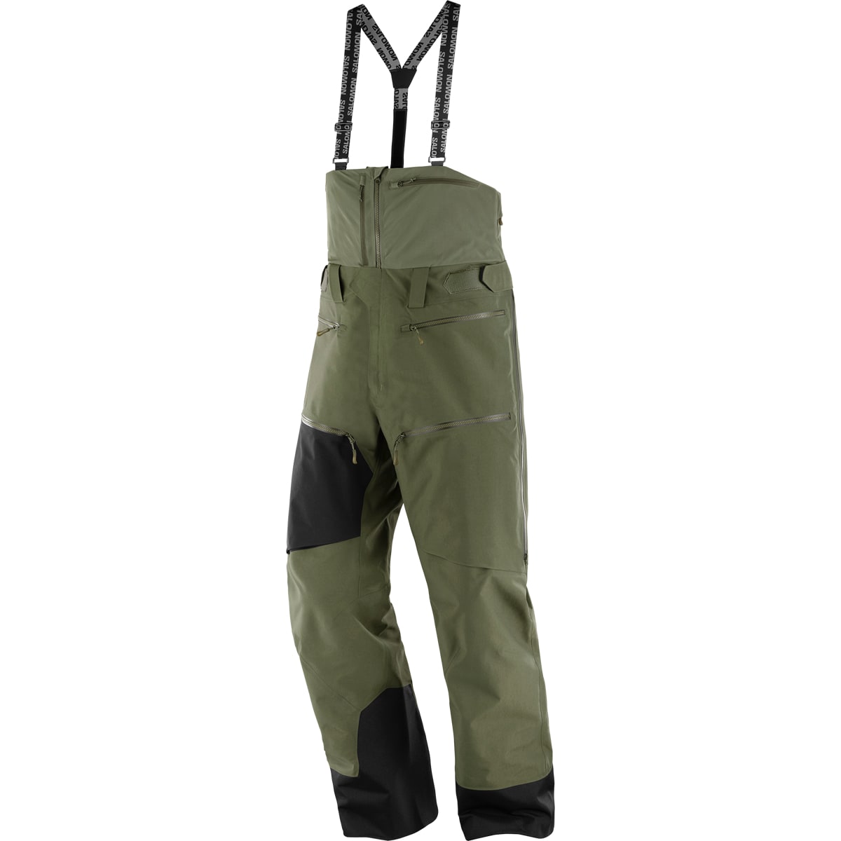 Hardshell Pants | Men's S/Lab QST GORE-TEX Pro Bib Pants Olive Green/Deep Black | Salomon