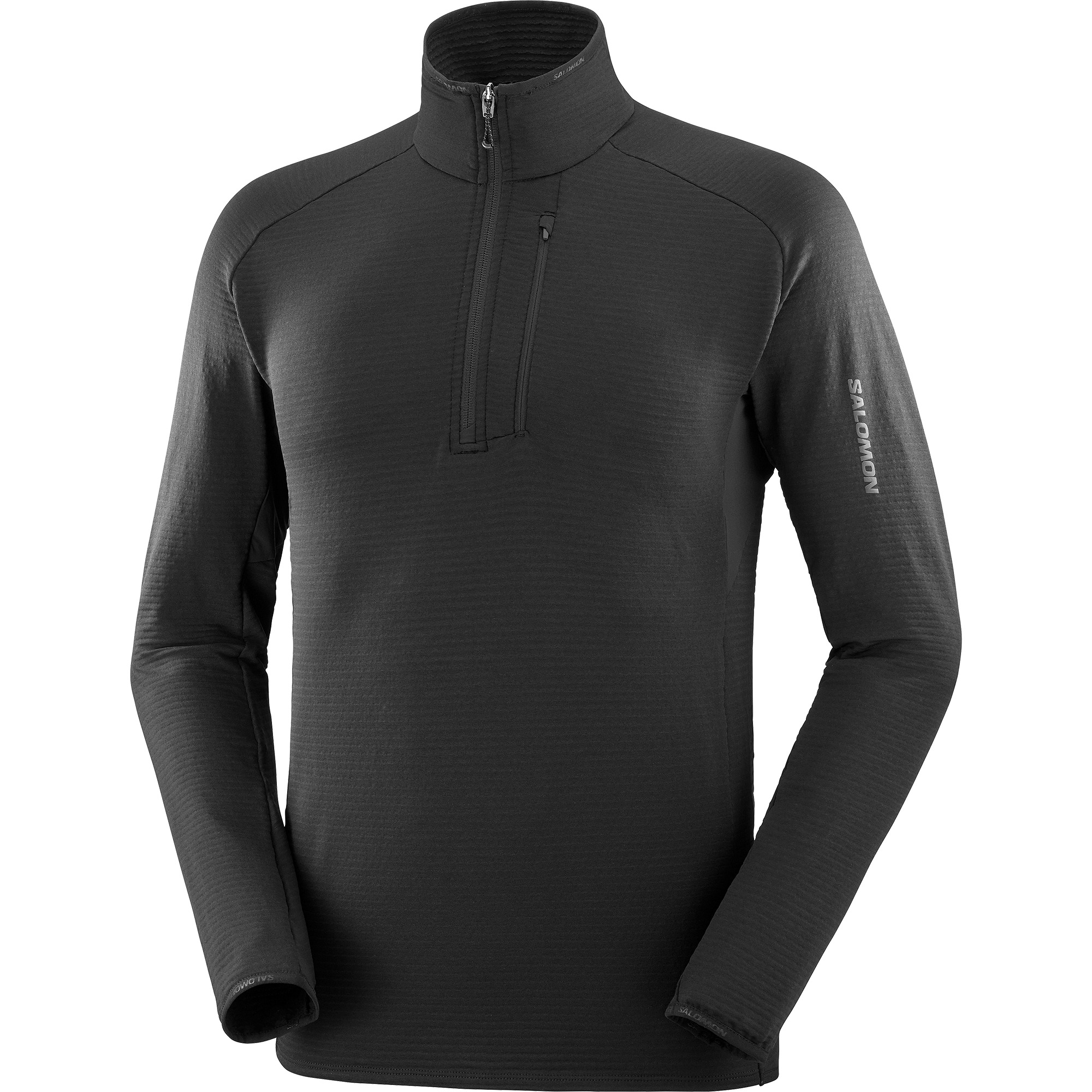 Salomon Men’s Essential Lightwarm Half Zip Deep Black