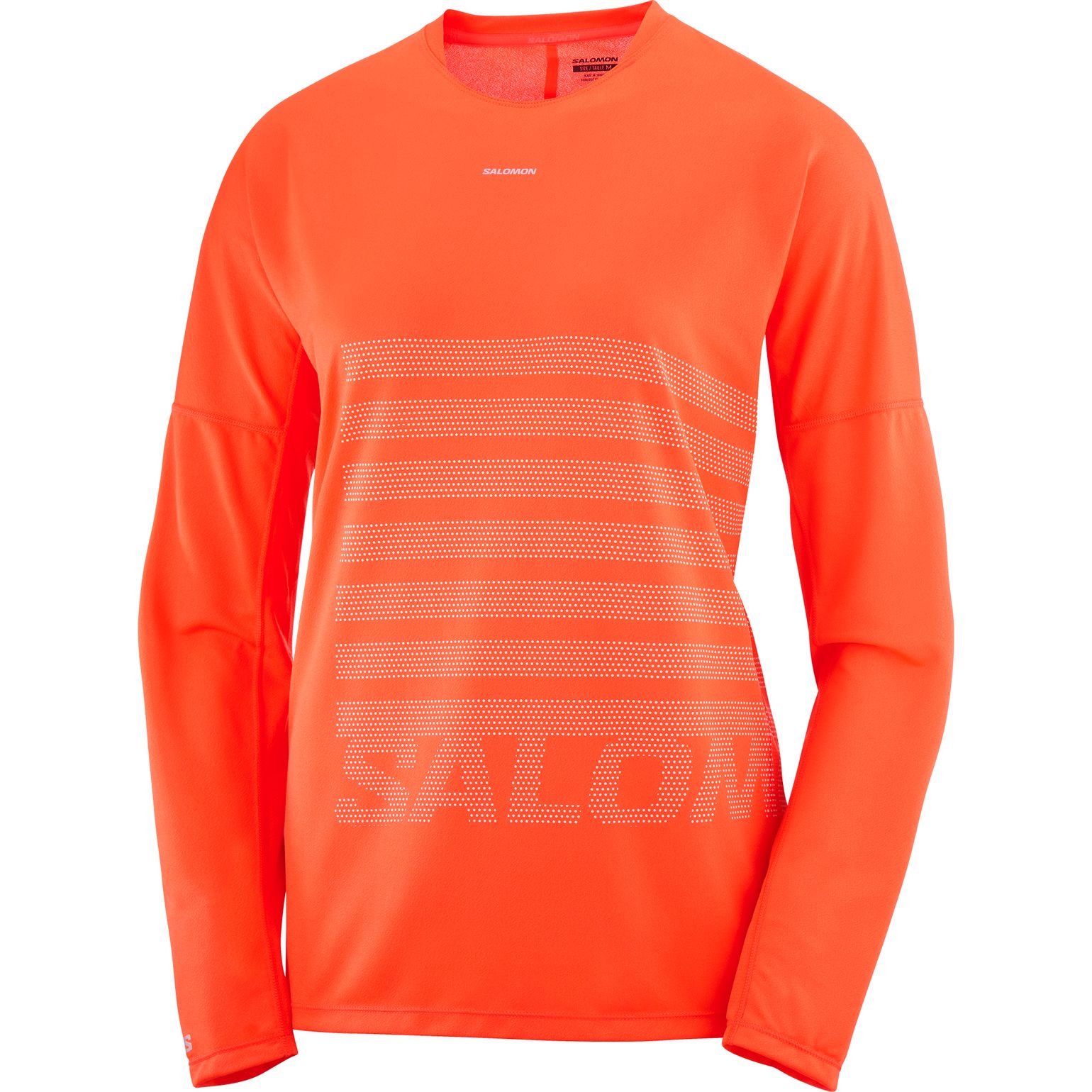 Salomon Sense Aero Ls Tee Gfx W Cherry Tomato / Rainy Day