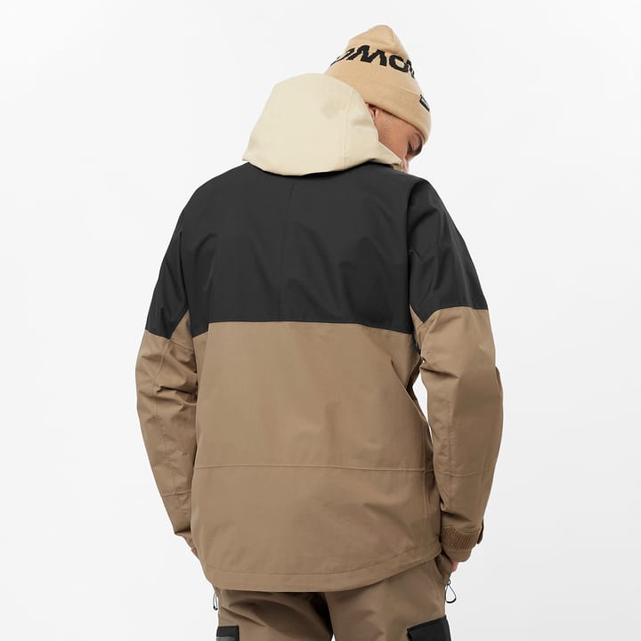 Salomon Men's Transfer Anorak White Pepper/Deep Black/Shitake Salomon