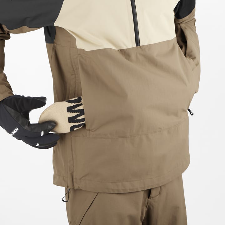 Salomon Men's Transfer Anorak White Pepper/Deep Black/Shitake Salomon