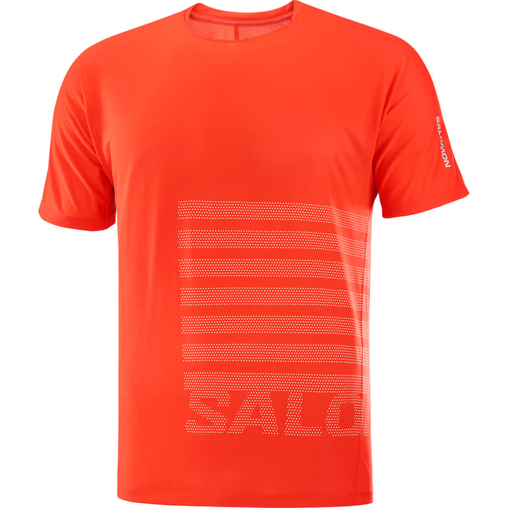 Salomon Sense Aero Ss Tee Gfx M Cherry Tomato / Rainy Day Salomon